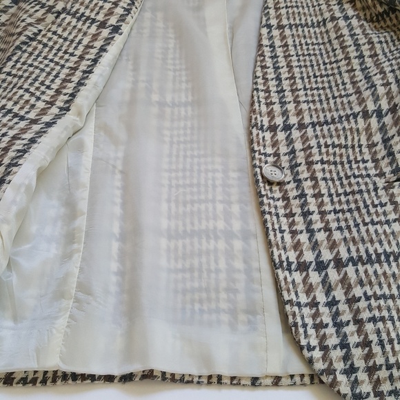 Vintage Houndstooth Academia Style Blazer Jacket Shacket 10 - Picture 6 of 8